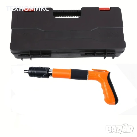 Професионален пистолет за пирони, безшумен дизайн, оранжев, 50 пирона, снимка 9 - Други инструменти - 54078414