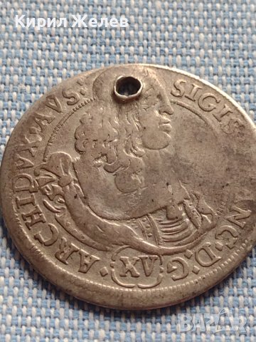 Сребърна монета 15 кройцера 1664г. Сигизмунд Франц Хал Тирол 12206, снимка 2 - Нумизматика и бонистика - 42899784