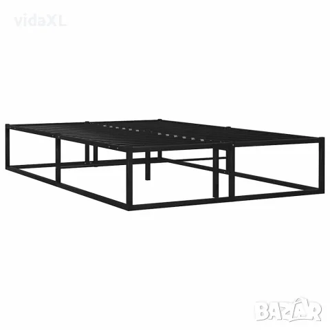 vidaXL Рамка за легло, черна, метал, 120x200 cм, снимка 2 - Спални и легла - 56146790