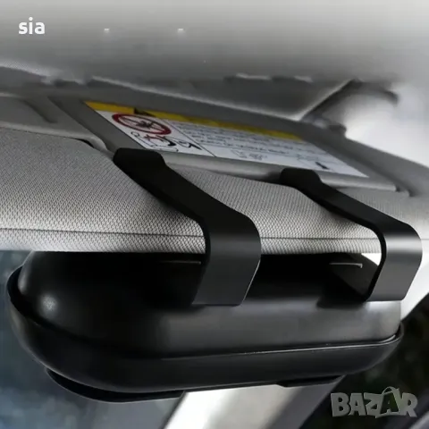 Кутия за очила за кола, универсален калъф, за сенник, черна, снимка 3 - Аксесоари и консумативи - 30770083