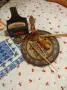 Стари-нови старинки, здрави,покривки,дървена рисувана чиния,лъжица,вретено,солница,кутия рисувана кр, снимка 5