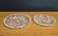 Две масивни кристални чинии за ядки/разядки/ордьоври-разделени на 3 сектора, снимка 6
