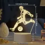 Холограмна 3D LED лампа-Футболист, снимка 6