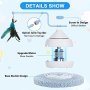 Нова 3 в 1 Интерактивна играчка за котка автоматична за игра с перо, снимка 2