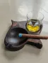 Арт пепелник за пури с място за чаша, снимка 10