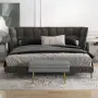 HOMCOM Тапицирана пейка с място за съхранение, стомана, 79,5 см x 37,5 см x 43 см, снимка 2