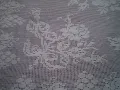 Красива бяла квадратна  плетена на една кука покривка, снимка 9