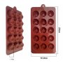 929 Силиконова форма за шоколадови бонбони Розички, снимка 5