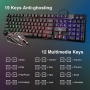 Комплект клавиатура с LED подсветка и цветна дишаща геймърска мишка , снимка 4