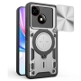 Удароустойчив магнитен калъф за ZTE Blade A35e 5G- Слайд капак за камерата, 360° Стойка, вкл. Протек, снимка 4