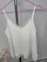 Бял потник с дантела, универсален размер, снимка 12