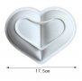 3D Разполовено Сърце с силиконов молд форма за кекс десерт сладкиш, снимка 3