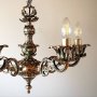 Старинен барок.Луксозно класическо осветление за хол,всекидневна -месингов полилей, лампа, снимка 4