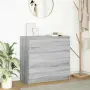 vidaXL Сайдборд, сив сонома, 80x35x76 см, инженерно дърво, снимка 2