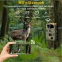 Lutranstra 5K камера за дива природа WiFi, 64MP Full HD камера за дива природа с приложение, снимка 2