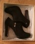 Нови -50% естествена кожа Laura Biagiotti естествен велур черни обувки 38 номер есенни дамски обувки, снимка 2