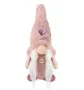 Коледна декоративна украса Гном, Розов, 18 см, снимка 1