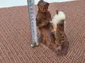 Дървена статоетка - жена предачка, снимка 5