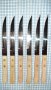 К - т от 6 броя стек - ножове Stainless  ROSTFREI с дървени дръжки , снимка 1 - Прибори за хранене, готвене и сервиране - 39157308