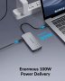 MAVINEX USB C хъб 8 в 1, 4K HDMI, USB C, USB 3.0, 2хUSB 2.0, SD/Micro SD четец на карти, 100 W USB , снимка 3