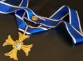 Рядък сребърен Гръцки орден медал 17 века Константин и Елена, снимка 2