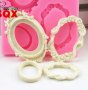 4 рамки рамка овал елипс силиконов молд форма декорация торта фондан шоколад и др., снимка 3