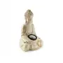 Нов LED соларна лампа Buddha, Livarno home, Градинска, Полирезин, IP44, 16x12.5x25.5 cm, Бежов, снимка 1