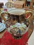 Страхотна голяма много красива антикварна белгийска порцеланова амфора ваза купа , снимка 3
