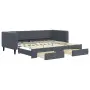 vidaXL Дневно легло с уширение и чекмеджета, без матрак, 90x200 см, снимка 1
