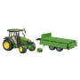 Трактор John Deere 5115 M със самосвално ремарке BRUDER 02108, снимка 4
