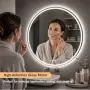 Кръгло LED огледало XRAMFY 71 см с функция против запотяване, снимка 4