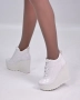 Кецове на платформа - бял лак - NO4 , снимка 2
