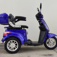 Луксозна едноместна електрическа триколка модел VISTA T408 в син цвят, снимка 3 - Мотоциклети и мототехника - 42790527