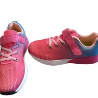 Олекотени маратонки в  розово и синьо преливащо, снимка 2 - Детски маратонки - 40319425