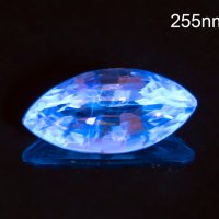 Син сапфир 0.63ct VS Цейлон флуоресцентен маркиз шлифовка, снимка 2 - Други - 42114623