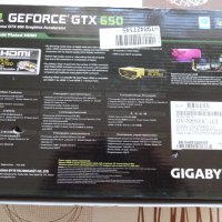 Видеокарта GIGABYTE GeForce GTX 650, 1GB, DDR5, снимка 6 - Видеокарти - 38107130