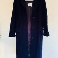 Право тъмносиньо палто -вълна,кашмир, снимка 2 - Палта, манта - 34274060