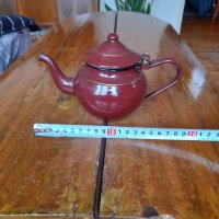 Стар емайлиран чайник #23, снимка 7 - Антикварни и старинни предмети - 42923806