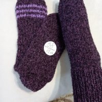 Ръчно плетени дамски чорапи размер 38, снимка 2 - Дамски чорапи - 39647409