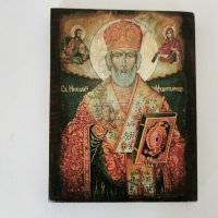 Икона Св. Николай Чудотворец, снимка 4 - Икони - 35594831