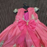 Детска рокля  розова бродерия размер 150 -  Ново.., снимка 4 - Детски рокли и поли - 29483931