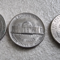 Монети. САЩ . 5 цента . 4 различни монети., снимка 3 - Нумизматика и бонистика - 44693638