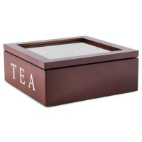 Дървена кутия за чай  венге, снимка 6 - Други стоки за дома - 42500743