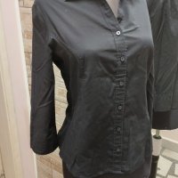 Спортно-елегантна черна памучна риза - 6,00лв., снимка 2 - Ризи - 26536719