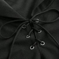 Дамски черен готик суитшърт - размер L, снимка 3 - Суичъри - 44185787