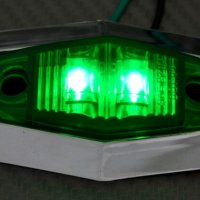 Диодни Лед LED светлини габарити за камион ЗЕЛЕНИ 12-24V , снимка 4 - Аксесоари и консумативи - 35423413