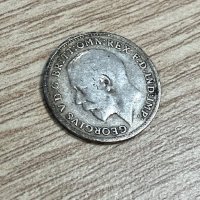 3 пенса 1919 г, Великобритания - сребърна монета, снимка 2 - Нумизматика и бонистика - 42458085