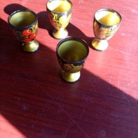 Ретро руски изрисувани дървени чашки, снимка 2 - Колекции - 39394910