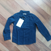 Knowledge cotton apparel риза памук 110-116см, снимка 1 - Детски ризи - 44760793