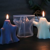 Призрак дух духче дявол Хелоуин Halloween силиконов молд форма шоколад фондан гипс свещ сапун смола , снимка 2 - Форми - 37100595
